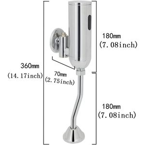 Lychee Light Automatic Touchless Urinal Flush Valve Sensor Brass Wall Mounted 0.5 Inch Outlet 25-80 Psi Pressure Range - Product Image 4