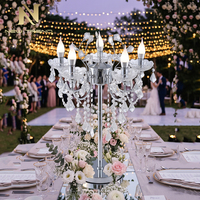 Luz Romántica Decorativa Recargable, Táctil, Regulable, Inalámbrica, de Cristal, para Bodas, Grandes Banquetes, Centros de Mesa para Eventos