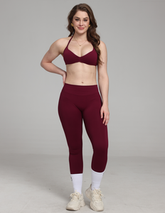 Abbigliamento Sportivo Personalizzato 2 Pezzi Leggings Senza Cuciture e Reggiseno Sportivo Senza Schienale per <span class=keywords><strong>Donna</strong></span> Set da Yoga e Allenamento - Product Image 3