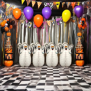 Decoraciones de Papel de Fantasmas de Halloween, Decoración Reutilizable para Fiestas en Interiores para Niños - Product Image 1