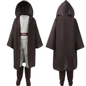 <span class=keywords><strong>Obi</strong></span> <span class=keywords><strong>Wan</strong></span> Kenobi pour enfants Cosplay Costume Jedi Knight Uniforme Costume Anakin <span class=keywords><strong>Skywalker</strong></span> Robe à capuche Cape Tenues pour garçons Halloween - Product Image 2