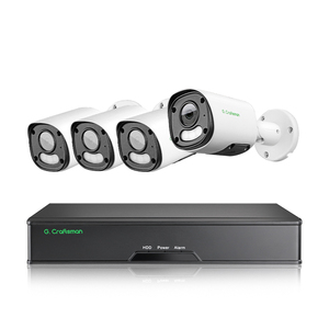 GAC-YUFD-M8SG-K4 tamamlandı 4K CCTV NVR sistemi 4 adet 8MP IP kamera açık çift ışık iki yönlü ses bulut APP kayıt ile