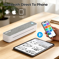 Impresora Térmica A4 para Uso Comercial Móvil, Recargable, 203DPI, 216mm de Ancho, Blanco y Negro