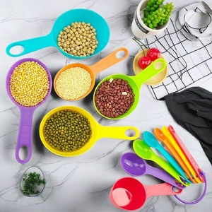 Colorful Plastic <b>Measuring</b> Spoons Set 12 Piece With Graduations For Baking Coffee Milk Powder Kitchen <b>Tools</b> Food Grade PP - Product Image 3