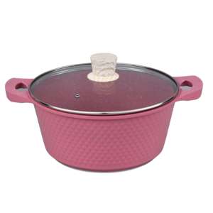 Ensemble de 10 casseroles en aluminium diamanté avec couvercle en verre, moulage sous pression, induction, 16/20/24/28 cm, idéal pour la cuisine à domicile - Product Image 4