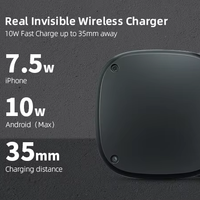 Chargeur sans fil dissimulé sous la table 10W, distance de charge de 40 mm |   OEM ODM pour tables à thé et meubles