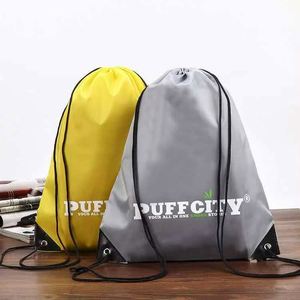 Low Moq Custom Logo Polyester Waterproof Sports Gym Nylon Drawstring Backpack <b>Bag</b> for Football Storage - Product Image 1