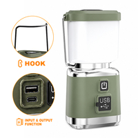 Lanterne de camping portable rechargeable 600LM LED 3 couleurs à gradation progressive, batterie 21700, Type-C, IPX4, pour Glamping et éclairage extérieur de tente