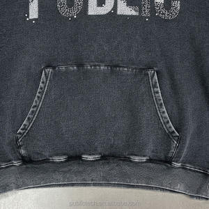 Sudadera con Capucha de Invierno para Hombre, Estilo Casual, Lavada, Talla Grande, Gruesa, de Fabricantes de Ropa Personalizada - Product Image 2