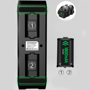 Station de charge double pour <span class=keywords><strong>manette</strong></span> <span class=keywords><strong>Xbox</strong></span> ONE avec 2 batteries rechargeables pour <span class=keywords><strong>manette</strong></span> <span class=keywords><strong>Xbox</strong></span> Series S X - Product Image 6