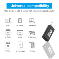 Adaptor Extender USB C, lurus 20Gbps 100W kabel ekstensi tipe-c profil rendah Thunderbolt pria ke wanita untuk perangkat USB-C
