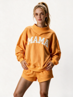 Sweat-shirt à col montant édition limitée pour femme 2026, coupe oversize courte, pour adolescentes, ample, à manches longues, pour l'hiver