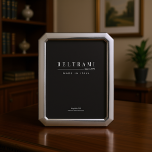 Beltrami Silver Plated Wood Structure Durable Photo <b>Frame</b> with 1 Color Embossing <b>Printing</b> Rectangle Made in Italy Argento 999 - Product Image 3