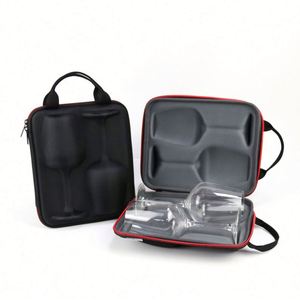 Étui de transport portable pour verres à vin en EVA personnalisable, résistant aux chocs, sac pour bouteille de vin rouge avec couleur personnalisée style anglais - Product Image 3