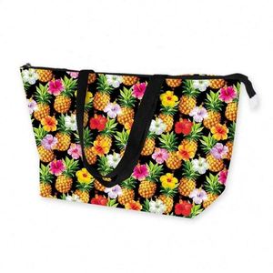 Stylish Lovely Waterproof Foldable Polyester Tote Beach Bags Custom Silk <b>Screen</b> Printing Customizable Size for Summer Spring - Product Image 5