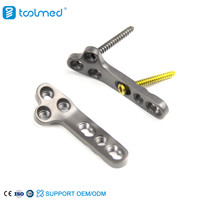 Plaque de blocage TPLO TOOLMED 2.0-2.4mm en titane, implant orthopédique certifié CE pour le plateau tibial en chirurgie vétérinaire