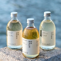 Bouteille de boisson en verre transparent minimaliste de 300 ml et 500 ml avec bouchon en aluminium pour café froid, thé, kombucha et jus pétillant