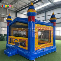 Maison pleine d'entrain gonflable en PVC commercial Multi Color Moonwalk Bouncer Château sautant amusant en plein air pour l'équipement de location de fête