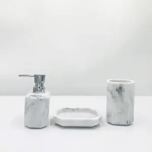 Luxury 4 Piece Bathroom Sets Washroom Kitchen House Decor Bath Resin Sets Bathroom Accessories Set