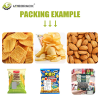 Machine d'emballage multi-têtes pour sachets de snacks 50g 80g, remplissage à l'azote, pour chocolats, craquelins, biscuits, pâtisseries