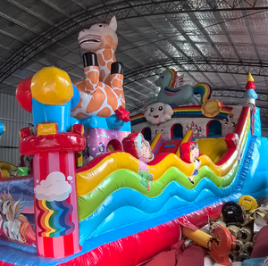 Castillo Inflable de PVC para Exteriores, <span class=keywords><strong>Parque</strong></span> <span class=keywords><strong>Infantil</strong></span>, <span class=keywords><strong>Juguete</strong></span>, Castillo de Juegos, Capacidad para 80 Personas, Fácil de Instalar - Product Image 5