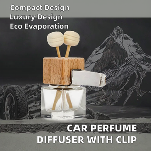 Penyegar Udara Mobil Mewah Botol Parfum Kaca Cair dengan Klip Ventilasi Diffuser Aroma dan Stik 8ML Penghilang Bau - Product Image 2