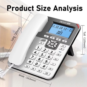 Haute qualité filaire bureau maison multifonctionnel un téléphone avec identification de l'appelant ensemble téléphonique <span class=keywords><strong>fixe</strong></span> <span class=keywords><strong>pour</strong></span> le bureau - Product Image 4
