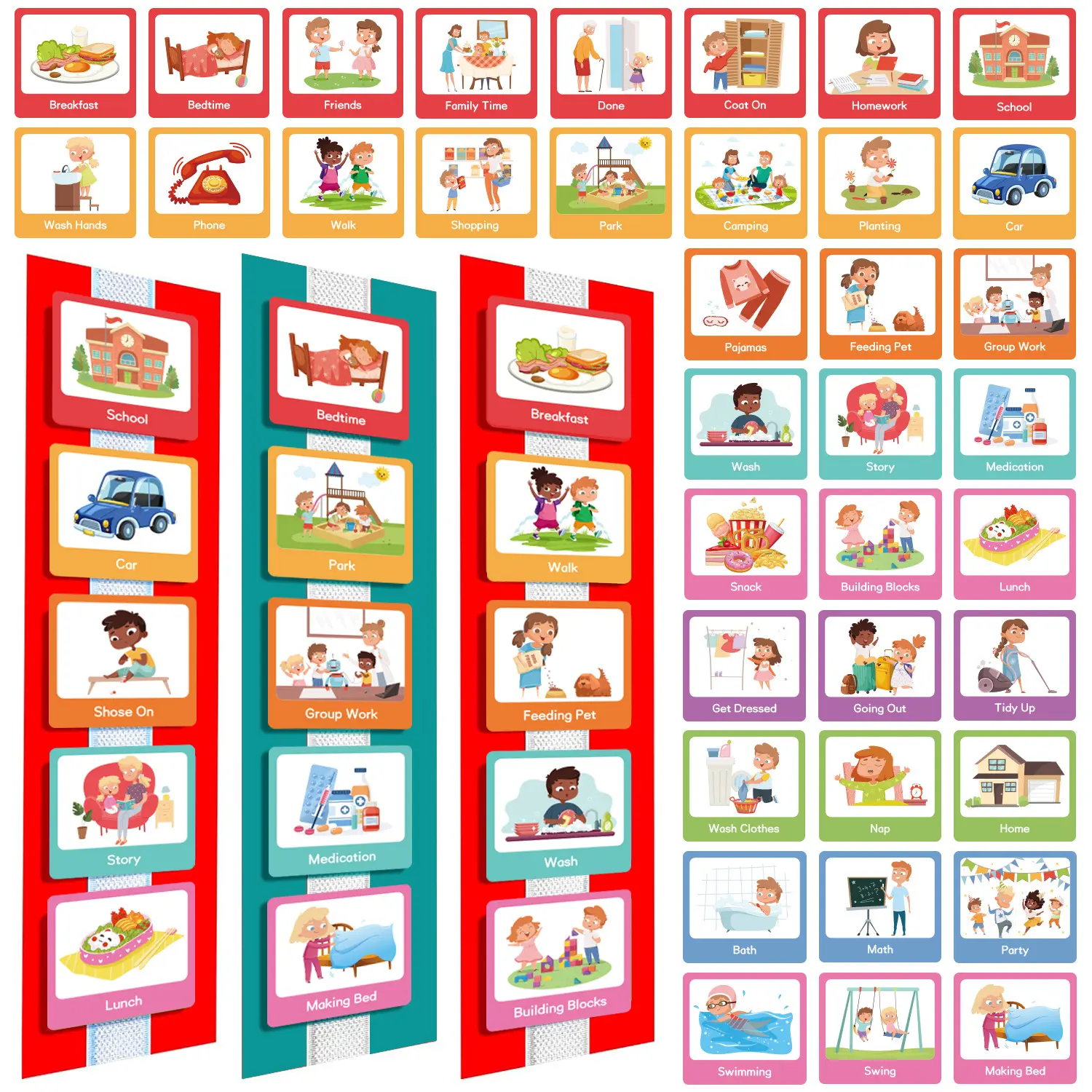 Montessori-Baby-Spielzeug hoher Kontrast visuelle Stimulation Lernaktivität Flash-Karten Frühschule-Spielzeug für große Kinder