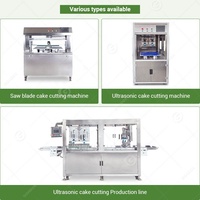 Chaîne de production ronde de gâteau au fromage Coupeur de nougat à ultrasons Machine de découpe de gâteau de boulangerie industrielle à ultrasons