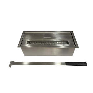 Brûleur de cheminée au bioéthanol cheminée bio en acier inoxydable 1.5 lt L30xD12.5xH8.5 cm - Product Image 3