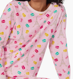 Conjunto <span class=keywords><strong>de</strong></span> Pijama <span class=keywords><strong>de</strong></span> 2 Piezas <span class=keywords><strong>de</strong></span> Algodón Estampado, Ropa <span class=keywords><strong>de</strong></span> Dormir Sostenible para Mujer, Ropa <span class=keywords><strong>de</strong></span> Estar en Casa, Ecológica, <span class=keywords><strong>de</strong></span> Manga Larga, Elástica, <span class=keywords><strong>de</strong></span> Jersey - Product Image 3