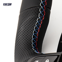 Volant de direction à fond plat en cuir perforé M Sport personnalisé en usine pour BMW F20 F30 F32 F48 F80 F02 F18