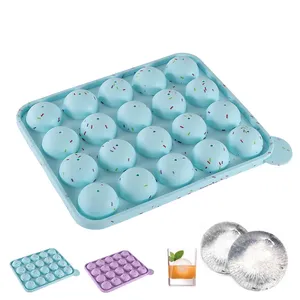 Hot Bán Bóng tròn Khay đá nhựa ICE ball maker khuôn 33 khoang Mini vòng tròn Ice Cube khay