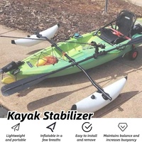 Kit de stabilisation gonflable en PVC pour kayak avec flotteurs latéraux et bras de support pour canne à pêche