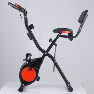 Upright Exercise Bike Magnetic Resistance Foldable With <b>Backrest</b> For Home Indoor Fitness Weight Loss Workout Equipment - Product Image 2