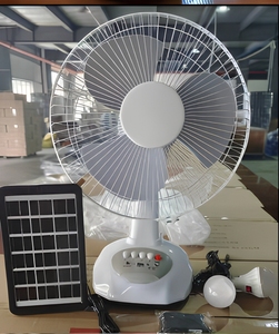 Foreign Trade Explosions 12-Inch USB Solar Desk Fan With <b>Lamp</b> 10W <b>Charging</b> Head L8052 Compact Design 200x340x520mm Dimensi - Product Image 2