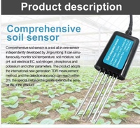 Analyseur de nutriments du sol compact 8-en-1 le plus vendu - Détecteur de pH et capteur NPK connectables en mode mobile