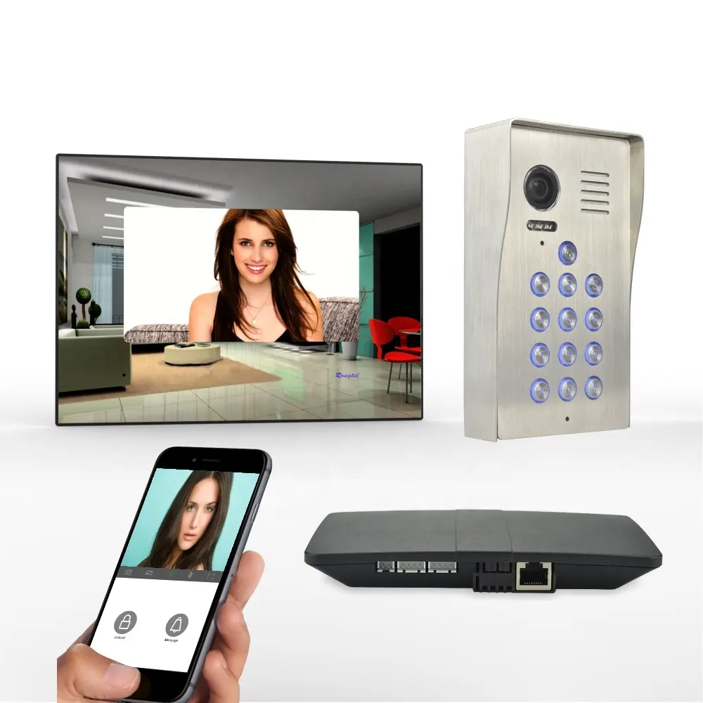 विला वीडियो दरवाजा फोन वाईफ़ाई वीडियो इंटरकॉम सिस्टम के साथ रिमोट कंट्रोल एपीपी द्वारा पहुँच