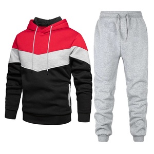 Wholesale Casual Mens Track Suit Two Piece <b>Set</b> Custom logo Printing Men Hoodie and Stacked <b>Sweatpants</b> <b>Set</b> - Product Image 5