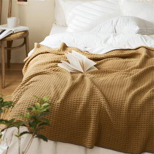 Couverture tricotée en coton, plaid gris Super doux, plaid chauffant pour l'<span class=keywords><strong>hiver</strong></span>, 1 pièce - Product Image 2