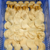 Vente en gros de mèches 613 100% cheveux humains brésiliens vierges blonds 613 mèches avec fermeture extensions frontales en dentelle pour femmes noires