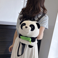 Sac à dos en peluche en forme de panda Kawaii avec sangle réglable, sac animal en peluche, accessoire de mode pour usage quotidien et cadeaux