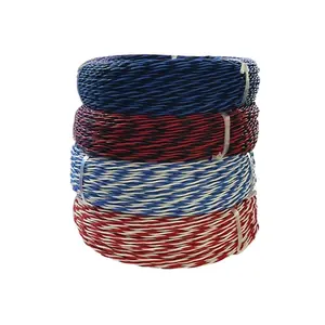 Twisted 2 Cores PTFE Soft Electrical Wire UL1180 22AWG White Red Nickel Copper High Temperature Car Wire For Battery