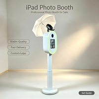 Kolom Pengangkat Layar Sentuh DSLR/Kamera/Smartphone YPT untuk Photo Booth Pesta, Cetak Swadaya, Konstruksi Logam, Tinggi Dapat Disesuaikan