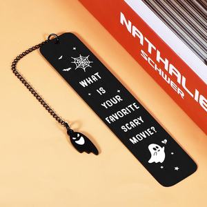 Signets d'<span class=keywords><strong>horreur</strong></span> d'Halloween pour les amoureux des livres Signet effrayant double face pour femmes hommes <span class=keywords><strong>Film</strong></span> d'<span class=keywords><strong>horreur</strong></span> Cadeau Panier de farces - Product Image 5