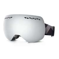 Masque de ski sphérique à grande monture, verres miroir argentés, anti-buée, coupe-vent, pour sports de ski et snowboard en extérieur