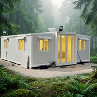 Bâtiment de bureau modulaire extensible à double aile, conteneur carré, moderne, pliable, respirant, installation facile, robuste