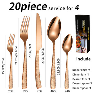 Лидер продаж, набор столовых приборов из нержавеющей стали с узором из змеиного молота, нож для стейка в западном стиле, вилка и ложка - Product Image 4