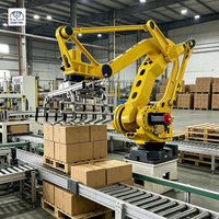 Lengan Robot Palletizing Otomatis untuk Lini Pengemasan, Palletizer Robot 4-Axis Terkontrol PLC