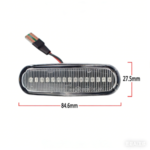 Luce Laterale Dinamica Sequenziale a LED per Fiat Panda, <span class=keywords><strong>Peugeot</strong></span>, Citroen, Indicatore di Direzione sul Parafango - Product Image 4